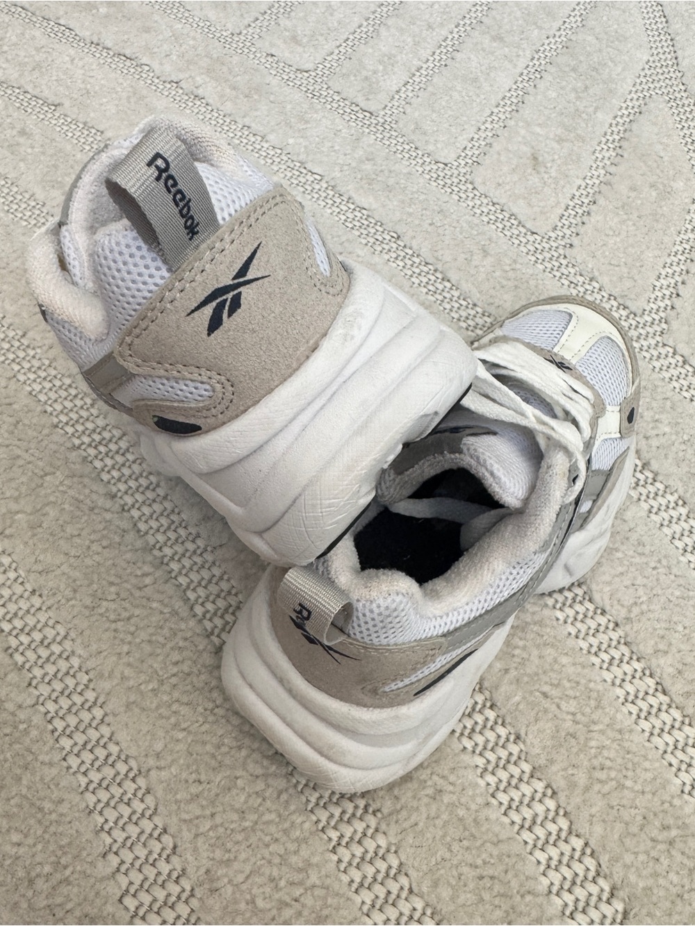 Reebok White, Gray & Black Runner Sneakers - Picture 5 of 6